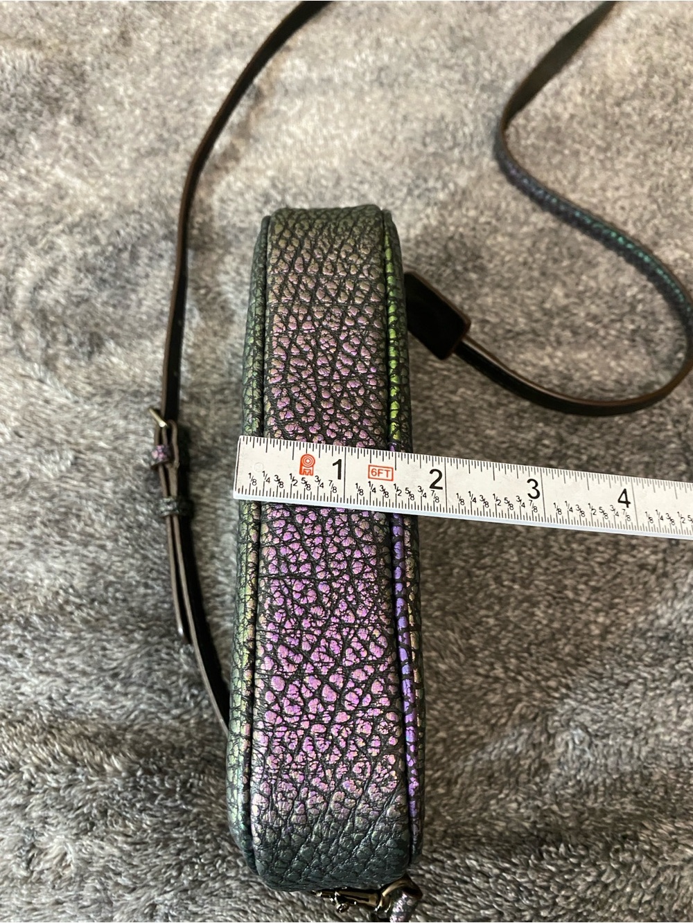 Coach metallic oil slick hologram iridescent crossbody bag. - Picture 10 of 10